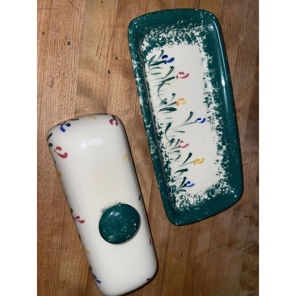 Flower Garden Ceramic Butter dish